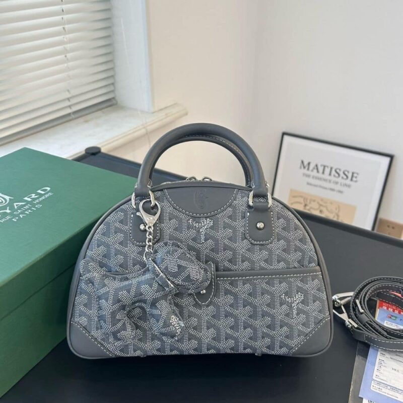 Alternative view of GOYARD SAINT JEANNE BAG COATED CANVAS GREY 27CM