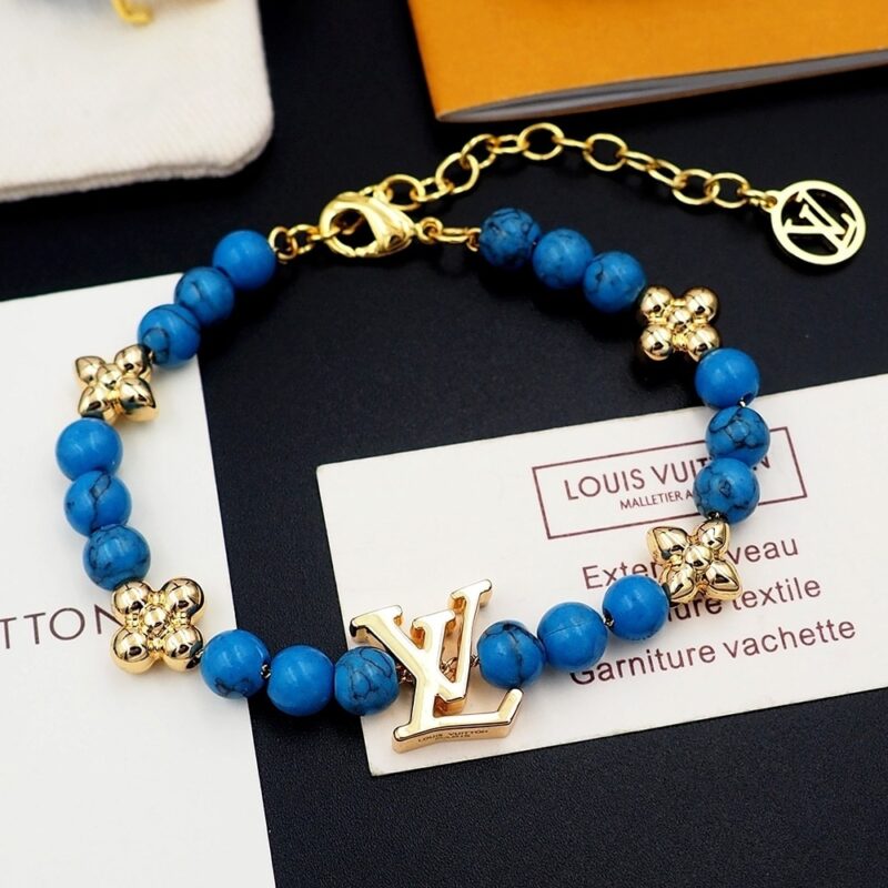 Alternative view of LOUIS VUITTON TURQUOISE PEARL BRACELET BLUE