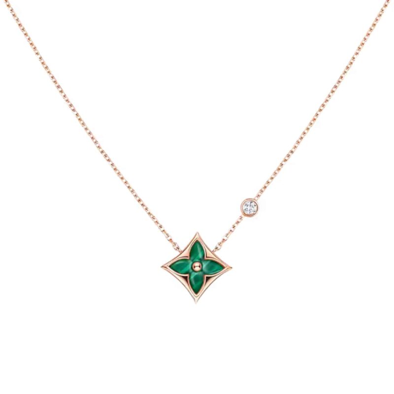 LOUIS VUITTON COLOR BLOSSOM BB STAR NECKLACE GREEN Q93894
