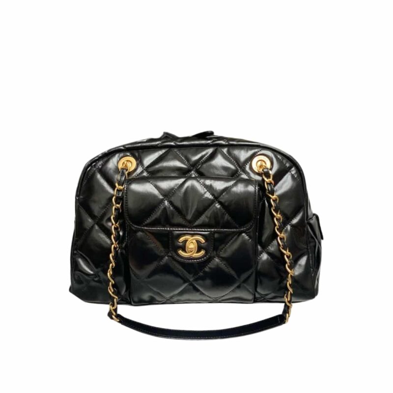 CHANEL BOWLING BAG BLACK 34CM