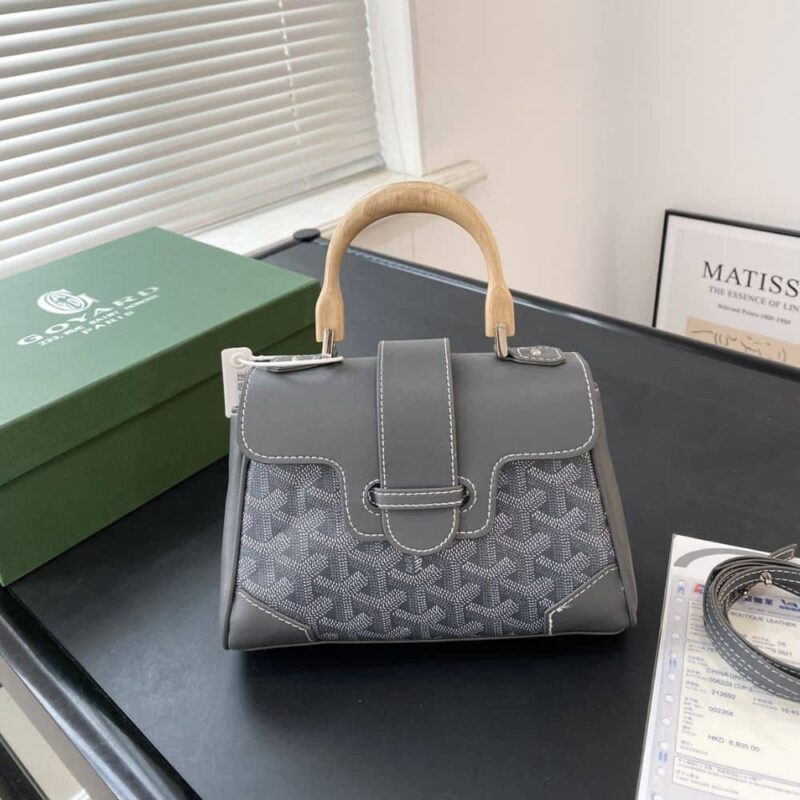 Alternative view of GOYARD SAÏGON SOUPLE MINI BAG GREY 20CM