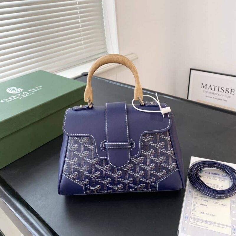 Alternative view of GOYARD SAÏGON SOUPLE MINI BAG DARK BLUE 20CM