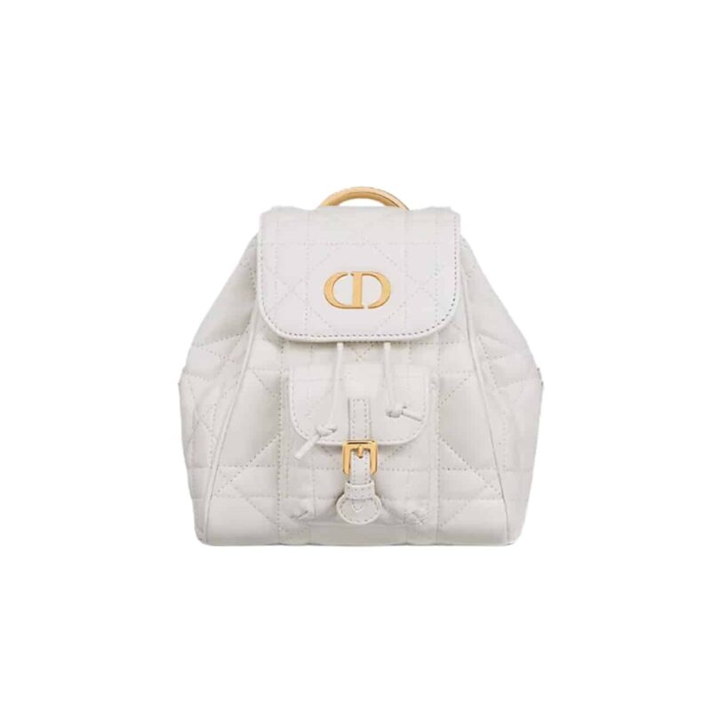 DIOR SMALL DIOR CARO BACKPACK WHITE 27CM
