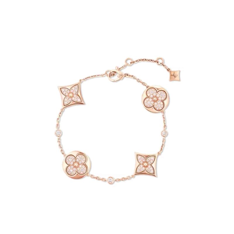 LOUIS VUITTON COLOR BLOSSOM BB BRACELET GOLD WITH CRYSTALS Q95650