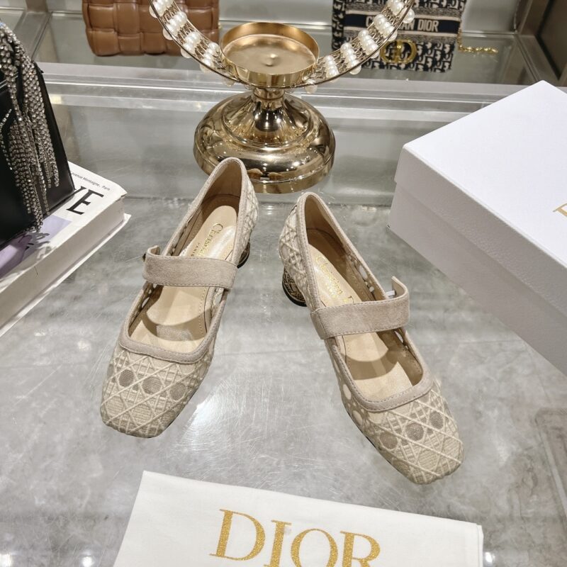 Alternative view of DIOR ICON PUMP TRANSPARENT MESH WITH CANNAGE MOTIF IN BEIGE