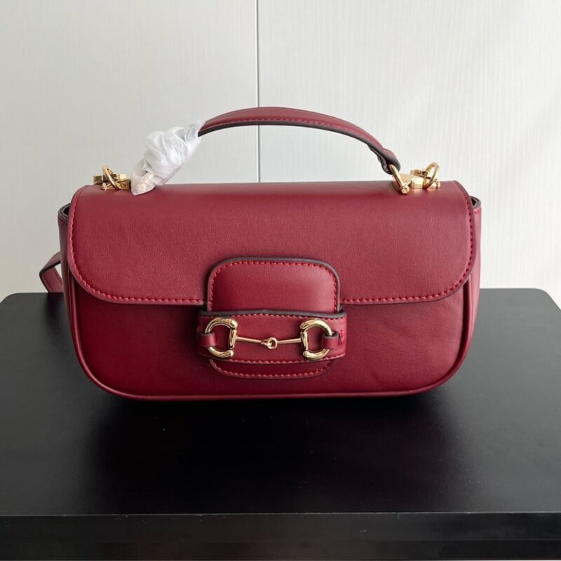 Alternative view of GUCCI HORSEBIT 1955 SMALL TOP HANDLE BAG ROSSO ANCORA RED  22CM ‎815206 AAEC2 6207