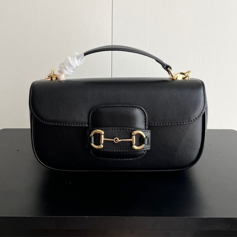 Alternative view of GUCCI HORSEBIT 1955 SMALL TOP HANDLE BAG BLACK 22CM ‎815206 AAEFH 1000