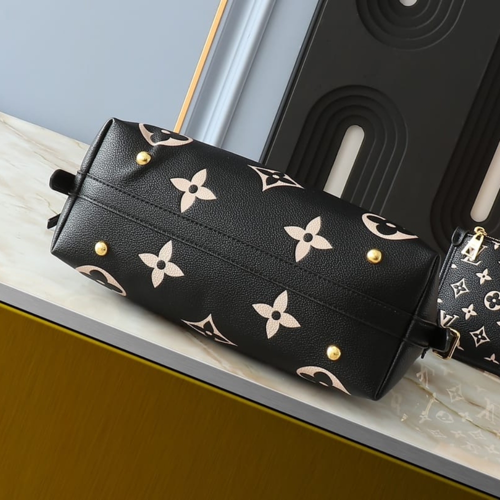 Louis Vuitton Carryall PM Bicolor Monogram Empreinte Black Beige 29Cm - Image 5