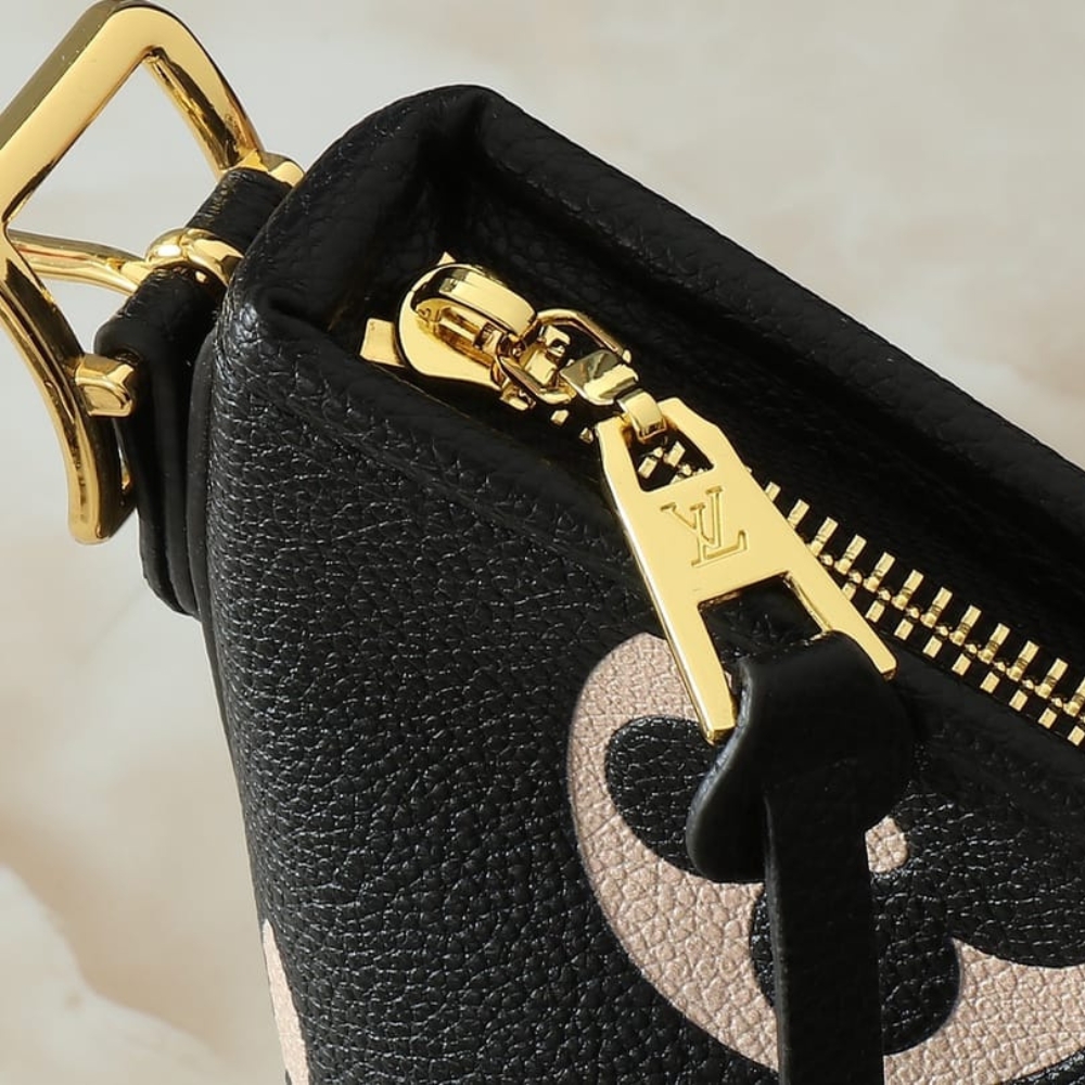 Louis Vuitton Carryall PM Bicolor Monogram Empreinte Black Beige 29Cm - Image 6