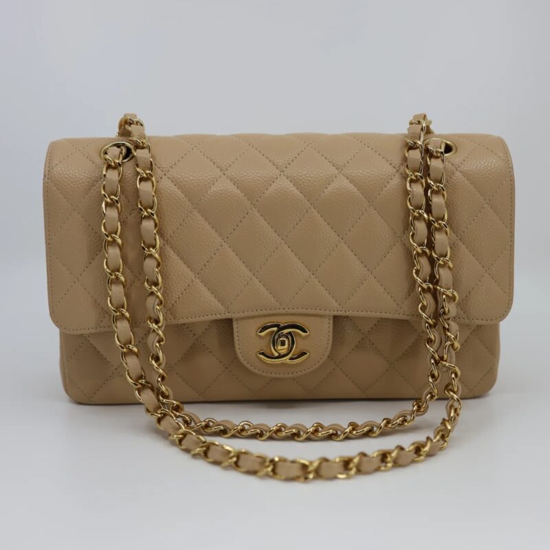 Alternative view of Chanel Medium Classic Double Flap Bag Beige 25Cm A01113 Y04059 NZG77