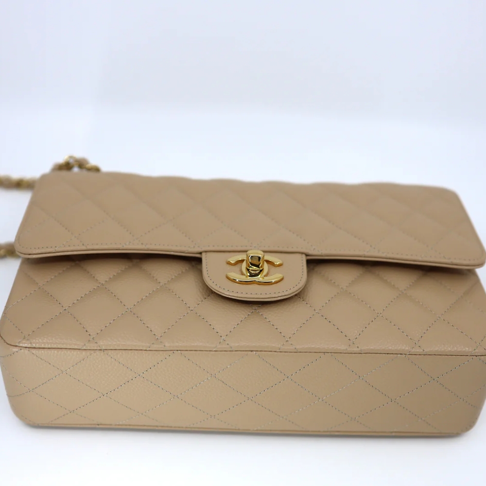 Chanel Medium Classic Double Flap Bag Beige 25Cm A01113 Y04059 NZG77 - Image 3