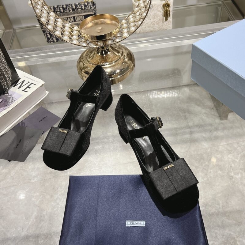 Alternative view of PRADA VELVET PUMPS BLACK 1I818N 068 F0002 F 035