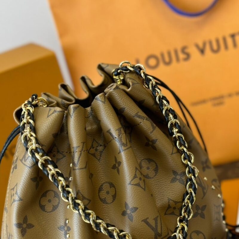 Alternative view of LOUIS VUITTON NOÉ TRUNK PM BAG MONOGRAM REVERSE BROWN 20CM M13324
