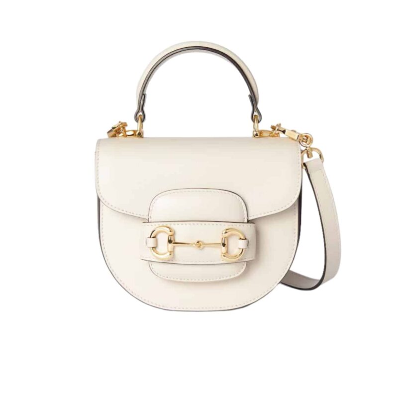 GUCCI HORSEBIT 1955 MINI TOP HANDLE BAG WHITE ‎14CM 781387 1AAQD 9022
