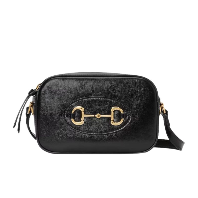 GUCCI HORSEBIT 1955 MINI SHOULDER BAG BLACK 18CM 760196 1AAQD 1000