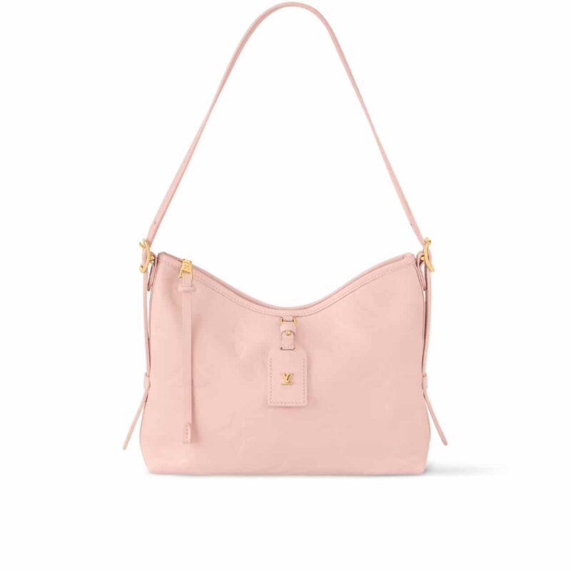 LOUIS VUITTON CARRYALL PM MONOGRAM EMPREINTE PINK OPALE M47082