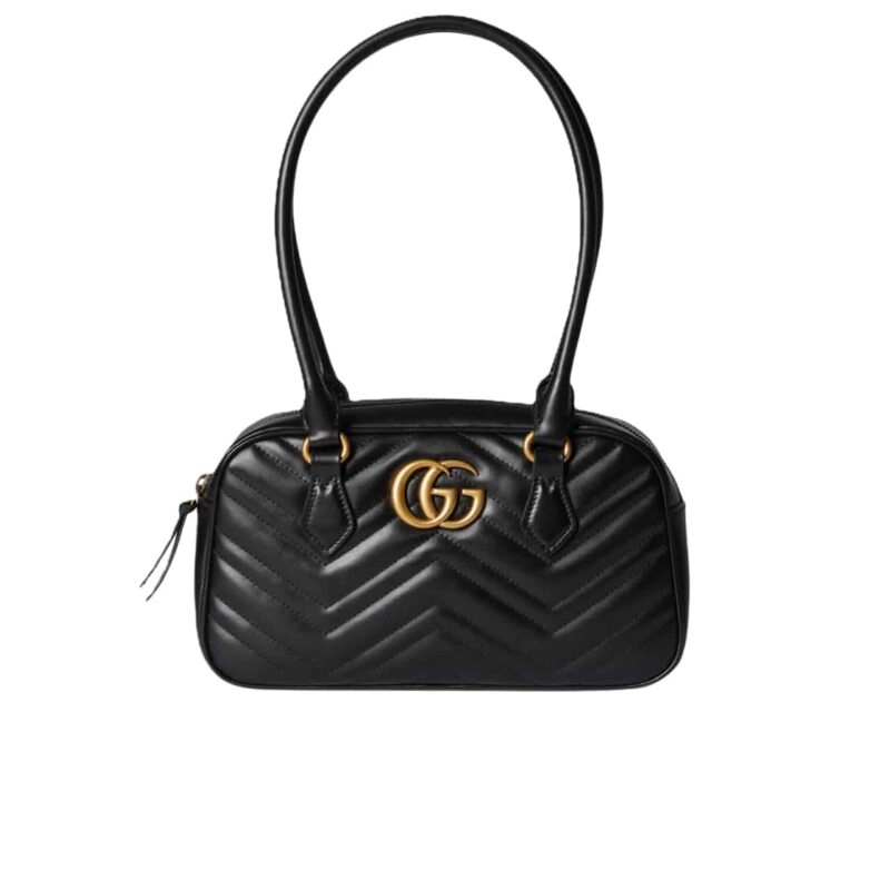 GUCCI MARMONT SMALL TOP HANDLE BAG BLACK 25CM 795199 AABZB 1000