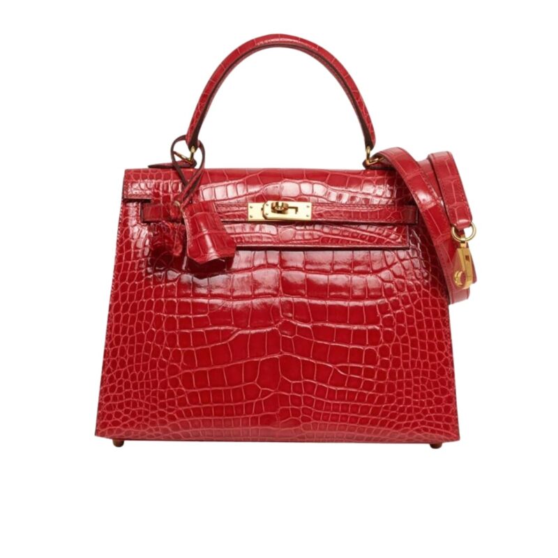 HERMÈS KELLY 25 ALLIGATOR RED 25CM