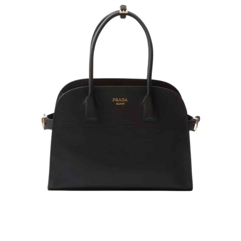 PRADA MEDIUM LEATHER TOTE BAG BLACK 32CM 1BG538 2CYS F0002 V OOO