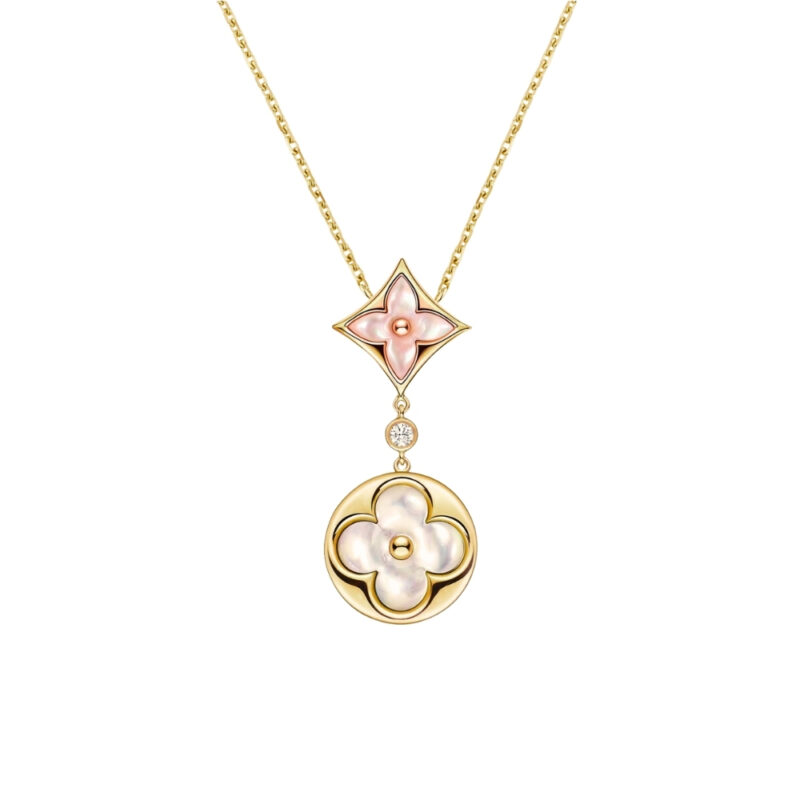 LOUIS VUITTON COLOUR BLOSSOM NECKLACE GOLD Q94355