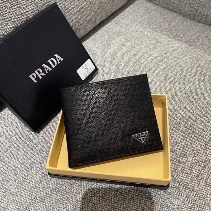 Alternative view of PRADA WALLET WITH TRIANGLE LOGO BLACK 12CM