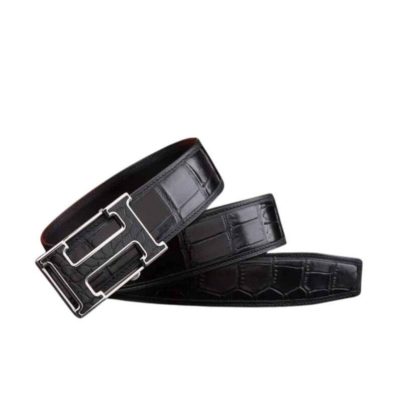 HERMES CROCODILE LEATHER BELT TLN0112S