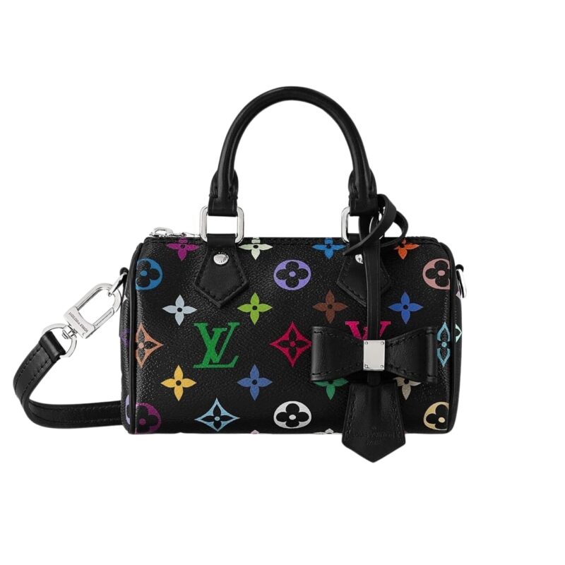 LOUIS VUITTON X TAKASHI MURAKAMI NANO SPEEDY BLACK MULTICOLORED 16CM