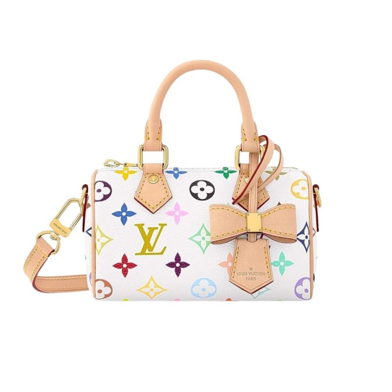 LOUIS VUITTON X TAKASHI MURAKAMI NANO SPEEDY WHITE MULTICOLORED 16CM