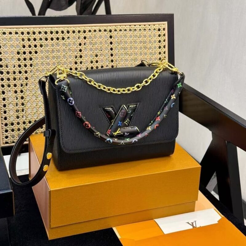 Alternative view of LOUIS VUITTON X TAKASHI MURAKAMI LV TWIST MM SLIM BAG BLACK 23CM M13243