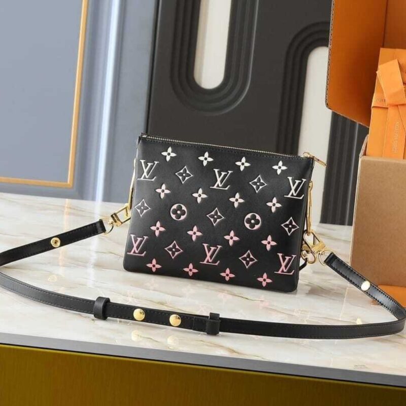 Alternative view of LOUIS VUITTON COUSSIN BB BAG BLACK PINK 21CM M12159