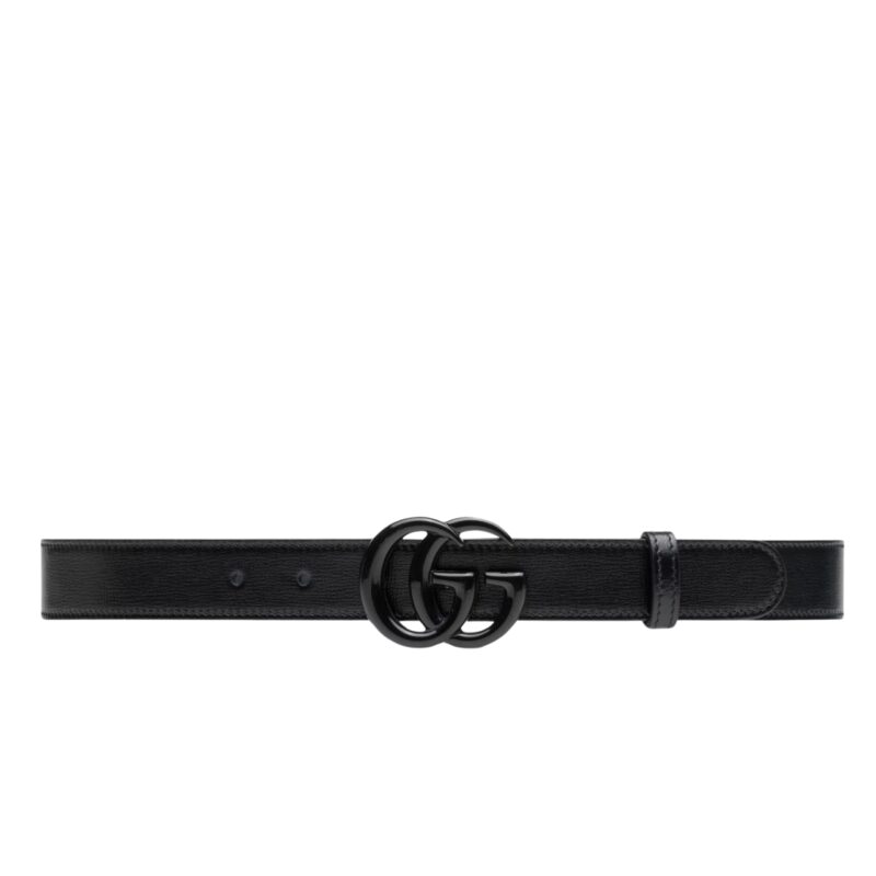 GUCCI GG MARMONT THIN BELT BLACK LEATHER 414516 18YXV 1000