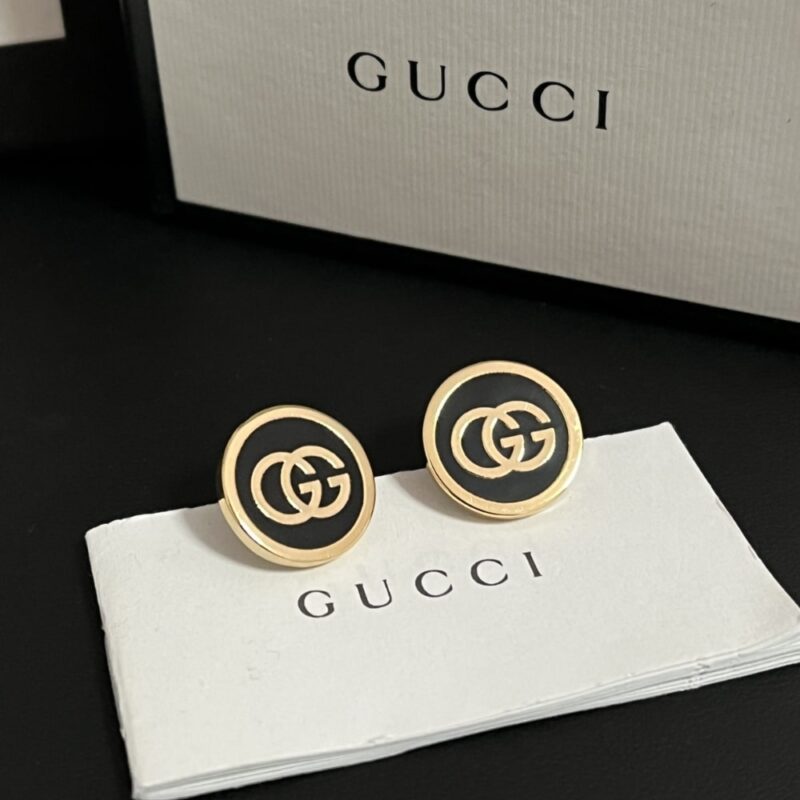 Alternative view of GUCCI INTERLOCKING STUD EARRINGS
