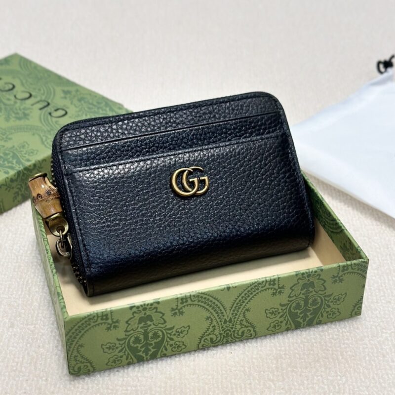 Alternative view of GUCCI MARMONT LEATHER WALLET BLACK 11CM 40005099