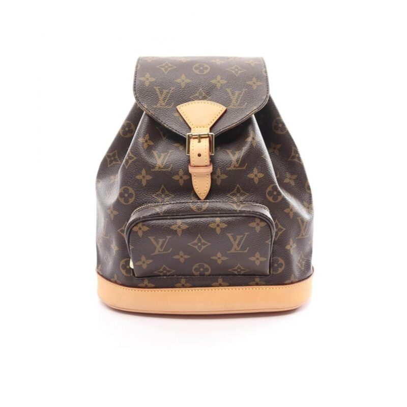 LOUIS VUITTON MONTSOURIS DAYBAG BACKPACK MONOGRAM LEATHER BROWN 26CM M51136