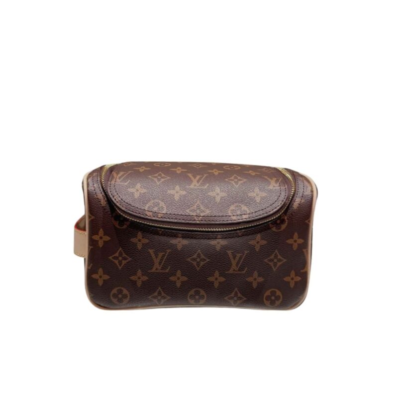 LOUIS VUITTON MONOGRAM CLUTCH BAG BROWN 24CM