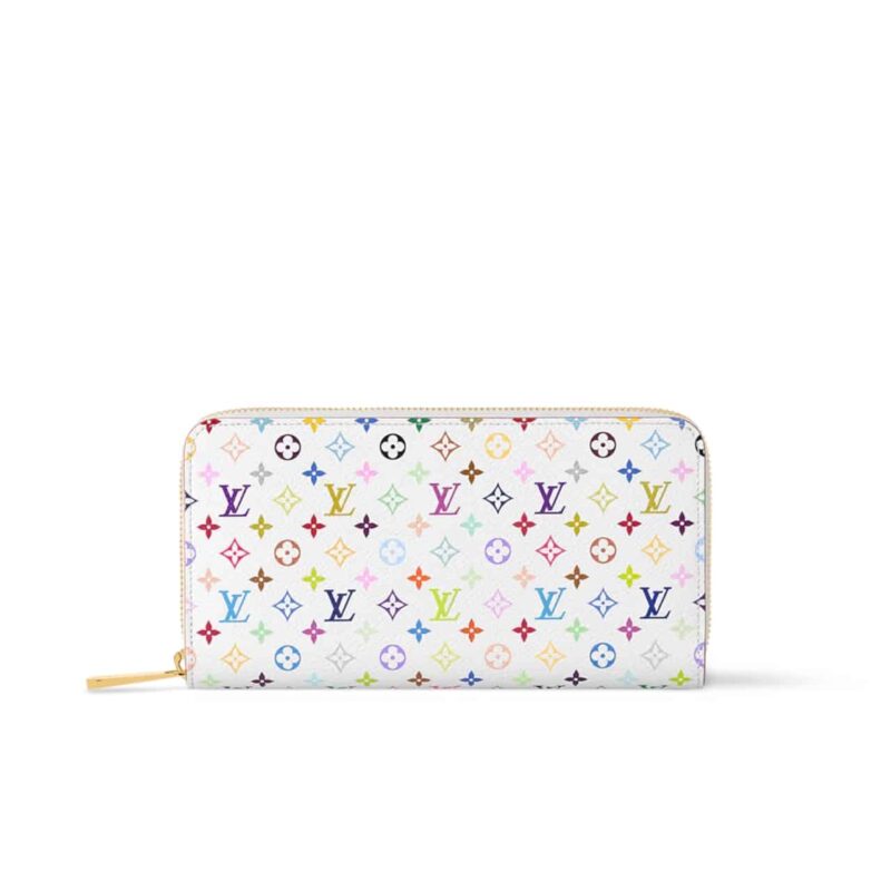 LOUIS VUITTON X TAKASHI MURAKAMI ZIPPY WALLET WHITE MULTICOLORED 19CM M13922