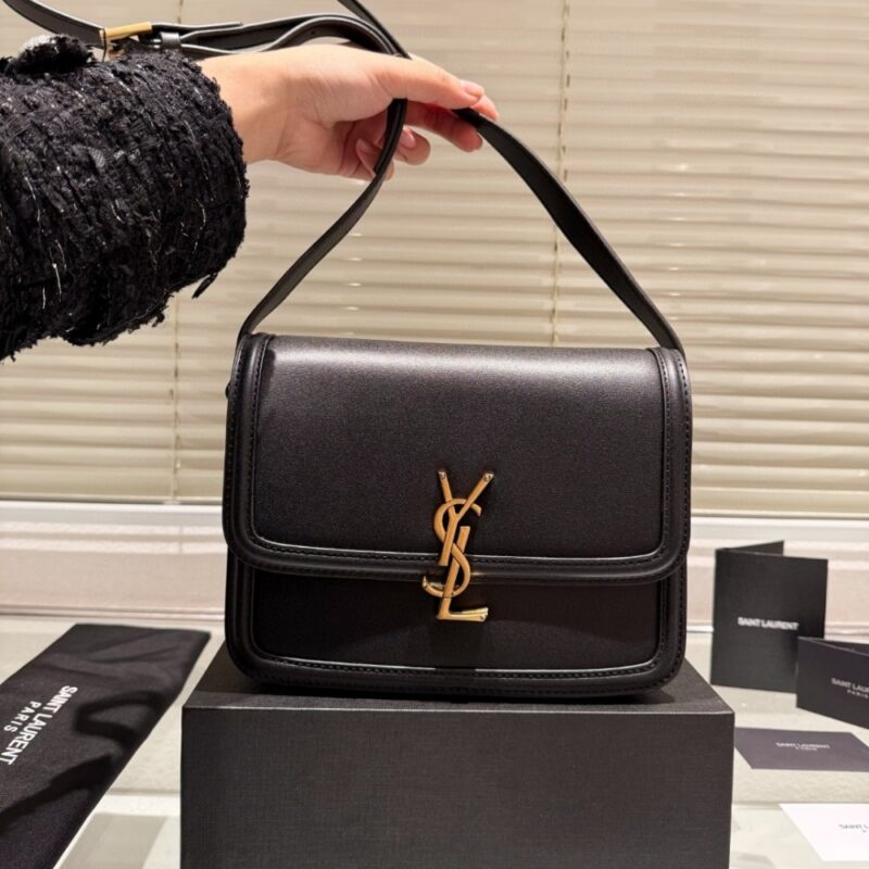 Alternative view of SAINT LAURENT SOLFERINO MEDIUM SATCHEL IN BOX LEATHER LINING BLACK 23CM 6343050SX0W1000