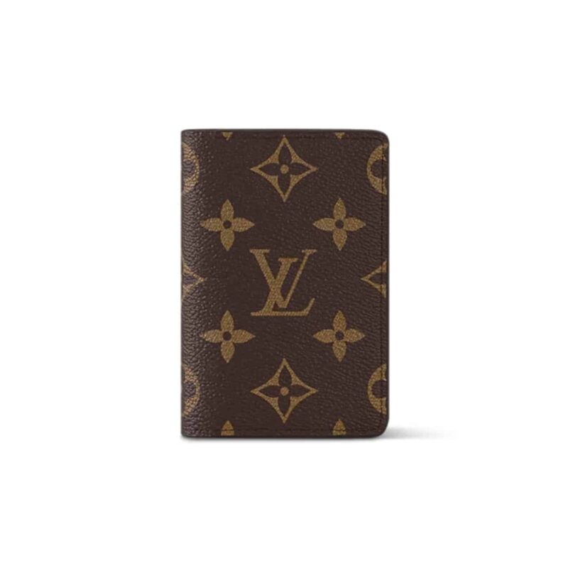 LOUIS VUITTON POCKET ORGANIZER MONOGRAM WALLET BROWN M60502 10CM