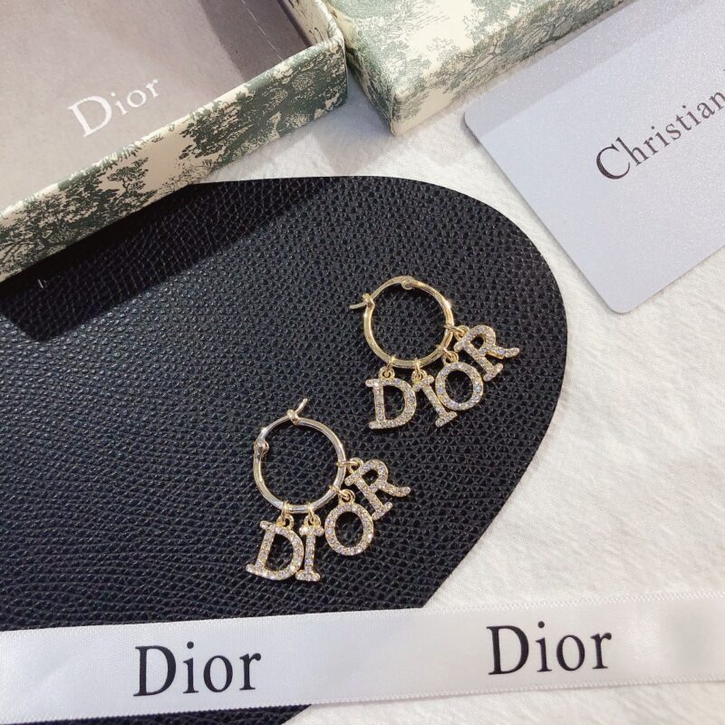 Alternative view of DIOR REVOLUTION EARRINGS GOLD WITH CRYSTALS E3230WOMCYD03S E02