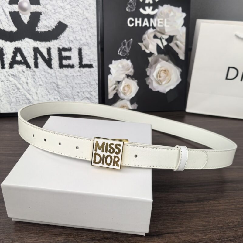 Alternative view of DIOR MISS DIOR GRAFFITI BELT WHITE 30MM B0598UMODM030 E01