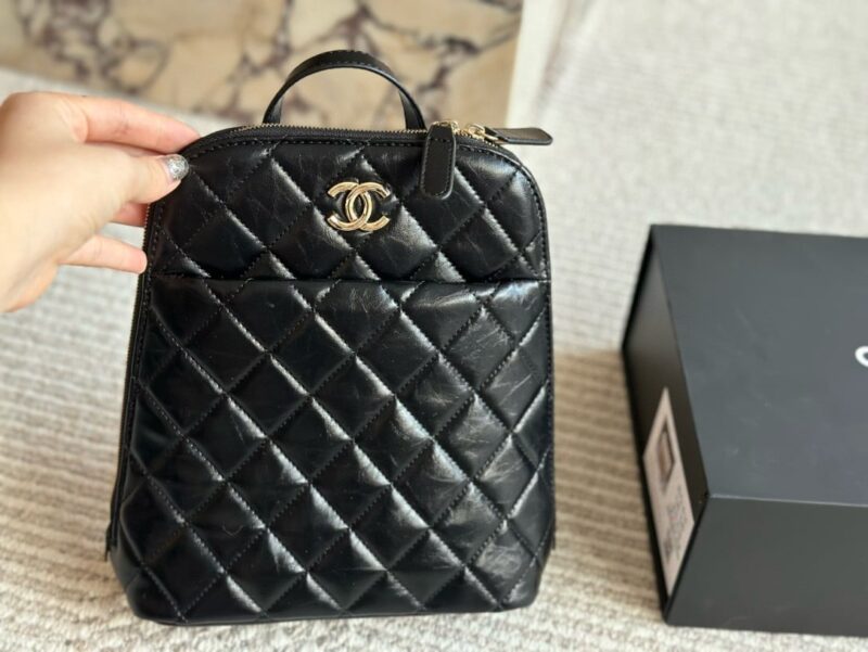 Alternative view of CHANEL MY POCKET BACKPACK SHINY BLACK 24CM