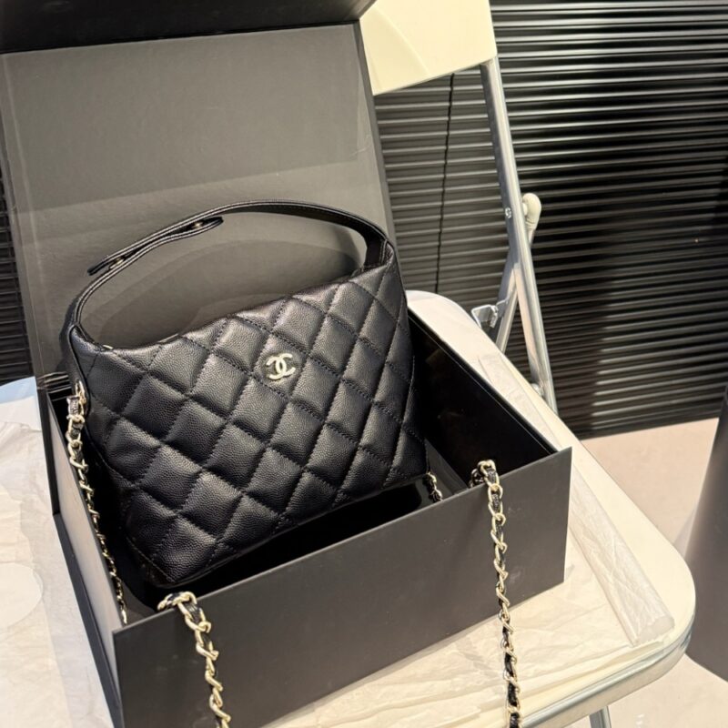 Alternative view of CHANEL 25C HOBO BAG CAVIAR BLACK 17CM