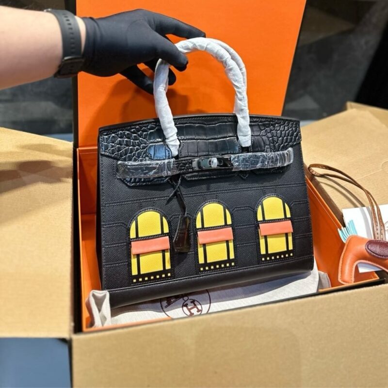 Alternative view of HERMES BIRKIN 20 SAC FAUBOURG ALLIGATOR BLACK MATTE 20CM