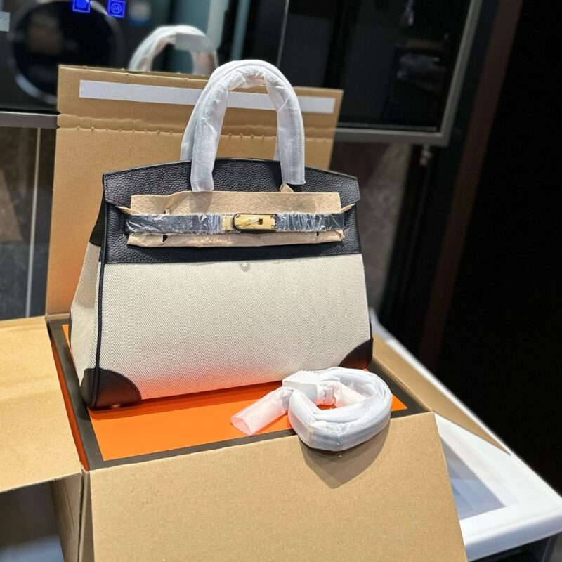 Alternative view of HERMES BIRKIN 25 TOILE H BLACK 25CM