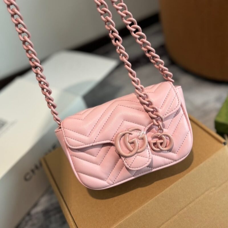 Alternative view of GUCCI GG MARMONT BELT BAG PINK 16CM 699757 UM8KV 5909