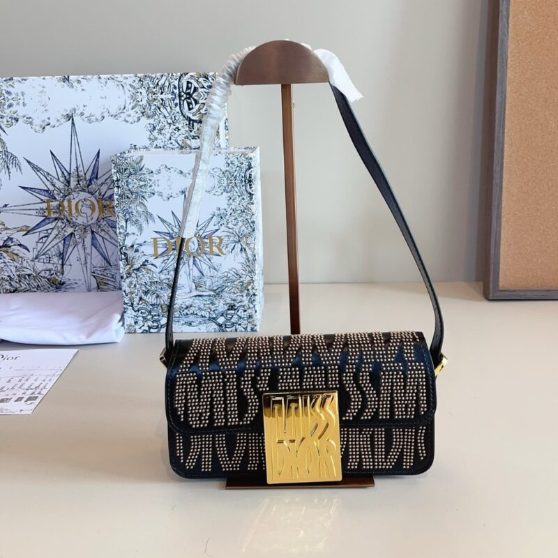 Alternative view of DIOR MISS DIOR FLAP BAG BLACK GOLD 22CM M2610UBTT M900