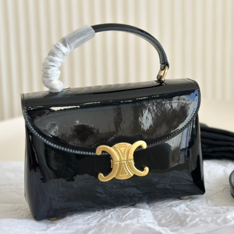 Alternative view of CELINE TEEN NINO BAG IN PATENT BLACK 20CM 118113FYJ 38NO