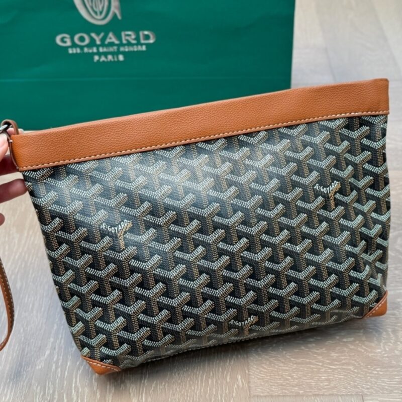 Alternative view of GOYARD CONTI POUCH BLACK AND TAN 25CM CONTIPPMLTY01CL03P