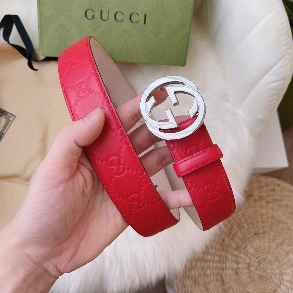 GIFT SET: GUCCI GG MARMONT BAG RED & BELT RED - Image 9