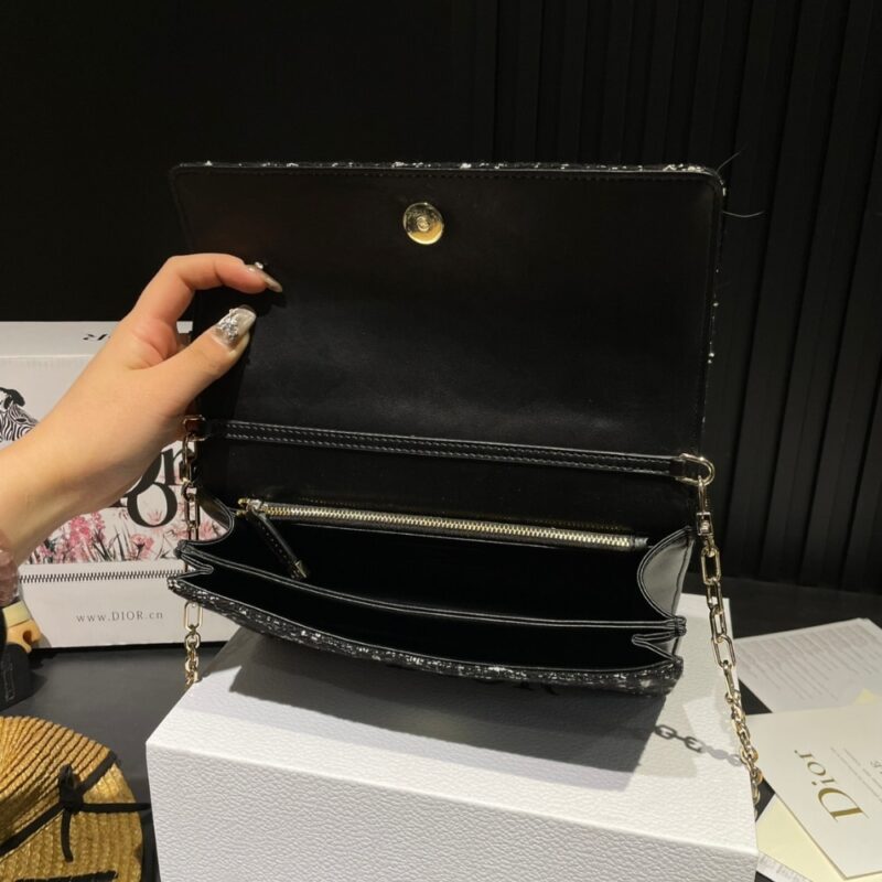 Alternative view of DIOR MISS DIOR BAG BLACK CANNAGE TWEED 24CM